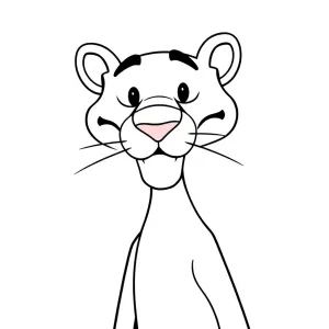 Pembe Panter Boyama Sayfası