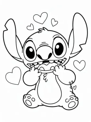Stitch Boyama Sayfası - Sevimli Uzaylı ile Eğlenceli Boyama