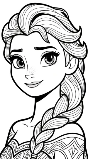 Elsa Boyama Sayfası - Ücretsiz Yazdırılabilir Prenses Eğlencesi