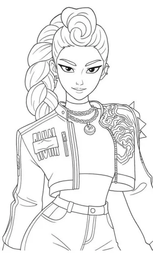 Huntrix Boyama Sayfası - Eğlenceli ve Eğitici Çocuk Aktivitesi